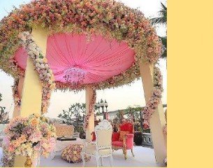 Circular Floral Dome Mandap - Ahmedabad Event Management