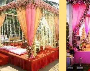 Greenery Pillar Mandap - Ahmedabad Event Management