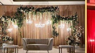 Beige & Gold Elegant Stage - Ahmedabad Event Management